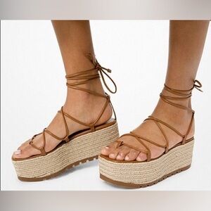 Michael Kors Mabal Leather Platform Sandal